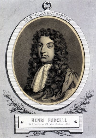 Portræt af Henry Purcell (1659 - 1695), britisk komponist. af Unknown artist