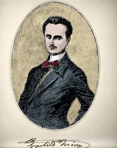 Portræt af Ippolito NIEVO (1831-61) italiensk forfatter og patriot. af Unknown artist