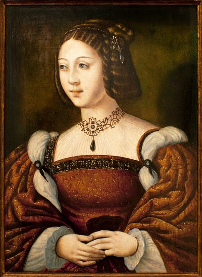 Portræt af Isabella af Portugal (1503-1539) - Maleri af en anonym mester sd ca. 1526, olie på træ 40 x 29 cm, midten af 1500-tallet (Portræt af Isabel de Portugal, af en ukendt mester, olie på panel, midten fra det 16. århundrede) - Museum of An af Unknown artist