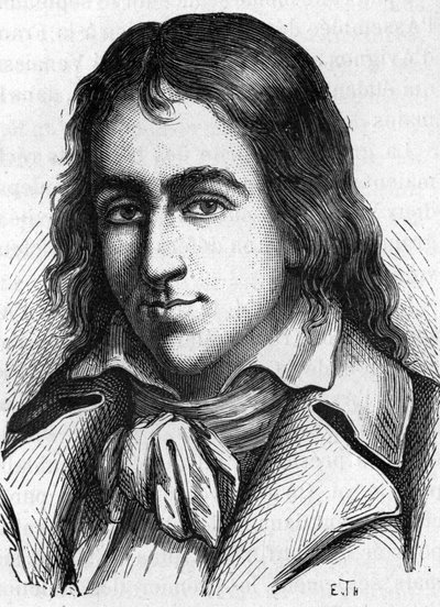 Portræt af Jacques René Hébert. Fransk journalist og politiker 1757-1794 af Unknown artist