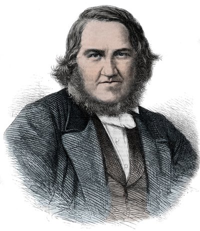 Portræt af James Young Simpson (1811-1870) skotsk fødselslæge - Sir James Young Simpson af Unknown artist