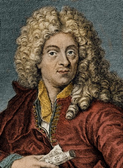Portræt af Jean-Baptiste Lully gravering 1800-tallet - Portræt af Jean Baptiste (Lully (Giovanni Battista Lulli) (1632-1687) af Unknown artist