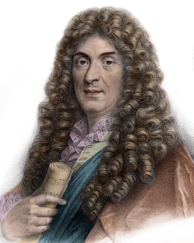 Portræt af Jean-Baptiste Lully gravering 1800-tallet - Portræt af Jean Baptiste (Lully (Giovanni Battista Lulli) (1632-1687) af Unknown artist
