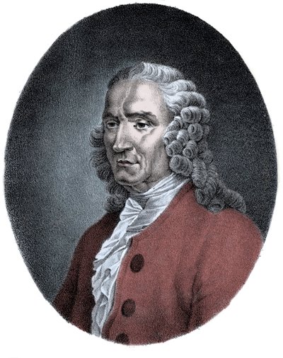 Portræt af Jean-Philippe (Jean Philippe) Rameau (1683-1764), fransk komponist. af Unknown artist