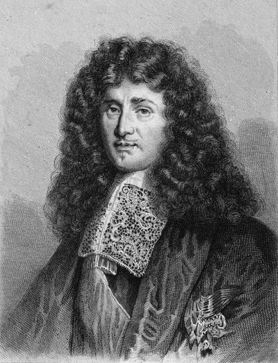 Portræt af Jean Baptiste (Jean-Baptiste) Colbert (1619-1683), fransk politiker - i “Histoire des Français” af Lavallée, stik, sd. af Unknown artist