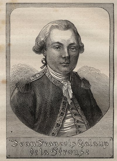 Portræt af Jean Francois de Galaup, greve af La Perouse (1741-1788) - illustration taget fra "De store sømænd i det 18. århundrede"" af Unknown artist