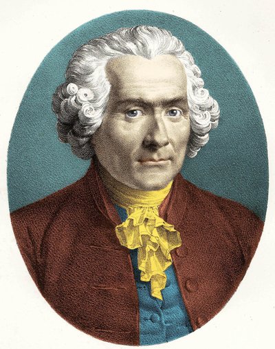Portræt af Jean Jacques Rousseau (1712-1778). af Unknown artist