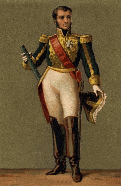 Portræt af Jean Lannes, hertug af Montebello (1769 - 1809) marskal af Frankrig. Kromolitografi af det 19. århundrede. af Unknown artist