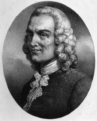 Portræt af Jean-Philippe (Jean-Philippe) Rameau (1683-1764) af Unknown artist
