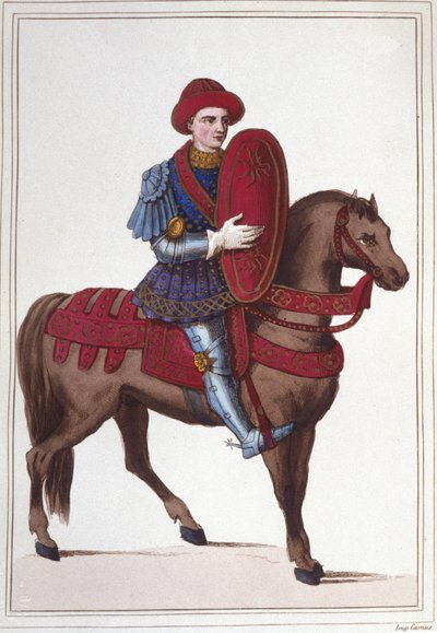 Portræt af Jean Poton, Lord of Xaintrailles, eller af Saintrailles Maréchal af Frankrig (ca. 1400 til 1461) Han var en af Jeanne d