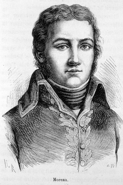 Portræt af Jean Victor (Jean-Victor) Moreau (1763-1813), general francais. af Unknown artist