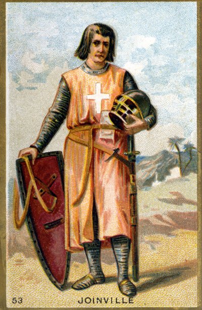 Portræt af Jean de Joinville (1225 - 1317) fransk klummeskribent. Kromolitografi af det 19. århundrede. af Unknown artist