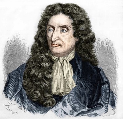 Portræt af Jean de La Fontaine (1621-1695), fransk digter. af Unknown artist