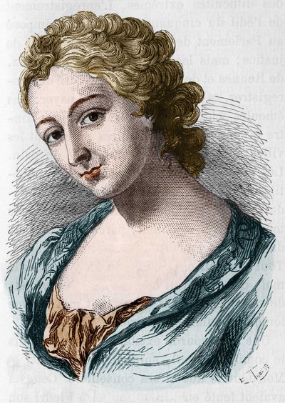 Portræt af Jeanne Agnes Berthelot de Plemont, kendt som Madame la Marquise de Prue (1698-1727). af Unknown artist