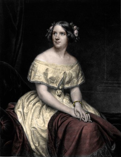 Portræt af Jenny Lind (1820-1887), svensk sangerinde. af Unknown artist