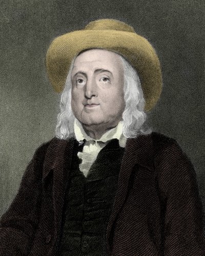 Portræt af Jeremy Bentham (1748-1832), britisk filosof moralist og lovgiver. af Unknown artist