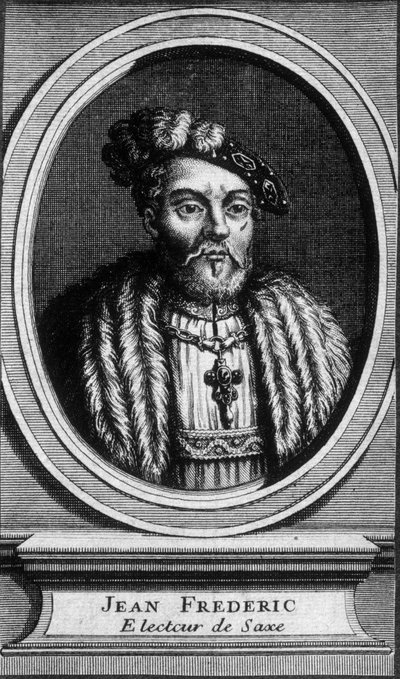 Portræt af John - Frederic, the Magnanimous, Kurfyrst af Sachsen (1503 - 1554) - n.d. af Unknown artist