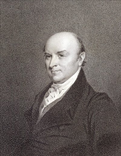 Portræt af John Quincy Adams (1767 - 1848), søn af præsident John Adams og præsident for USA (1825 - 1829). Gravering sd. 19. århundrede. af Unknown artist