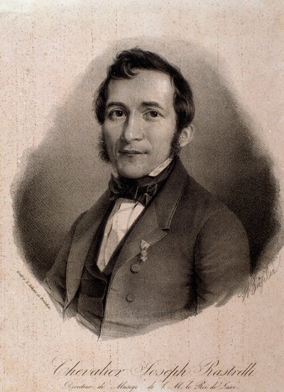 Portræt af Joseph Rastrelli (gravering) af Unknown artist