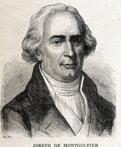 Portræt af Joseph de Montgolfier (1740 - 1810). af Unknown artist