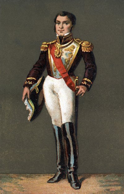 Portræt af John Manuel de Roses (1793-1877), argentinsk statsmand. af Unknown artist