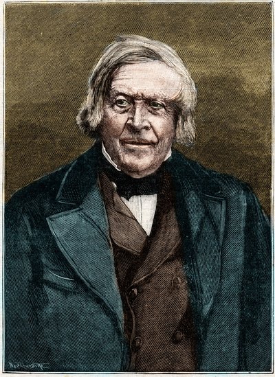 Portræt af Jules Michelet, fransk historiker og forfatter (1798 - 1874). af Unknown artist