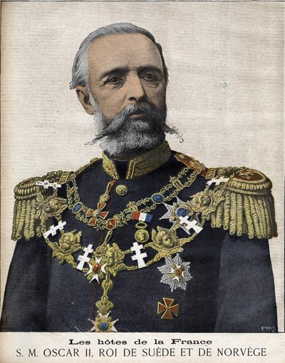Portræt af kong Oscar II. Konge af Sverige og Norge. 1829-1907. af Unknown artist