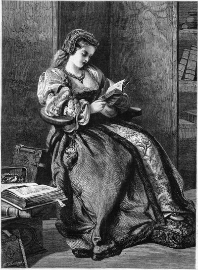 Portræt af Lady Jeanne Gray (Jane Gray af Unknown artist