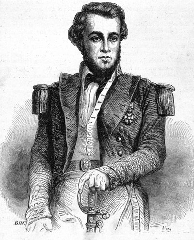 Portræt af løjtnant Bellot (1826-1853) - i "" Les Contemporains"", n.d. slutningen af ​​det 19. århundrede. af Unknown artist