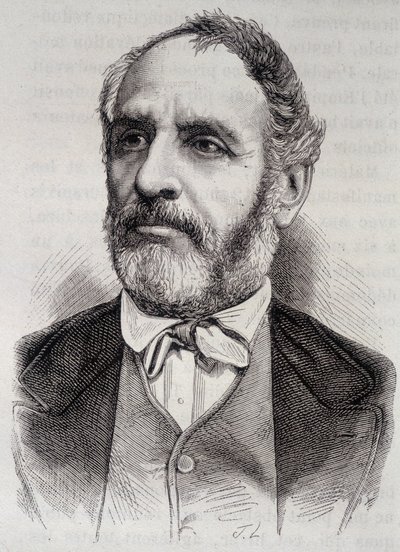 Portræt af Louis Charles Delescluze, fransk journalist og politiker (1809-1871) af Unknown artist