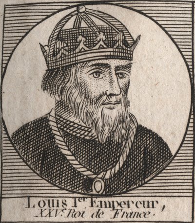 Portrait of Louis I the "Pious" dani af Unknown artist