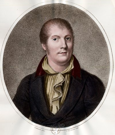 Portræt af Louis Spohr (1784 - 1859), fransk musiker. Indgravering af det 19. århundrede. Privat samling. af Unknown artist