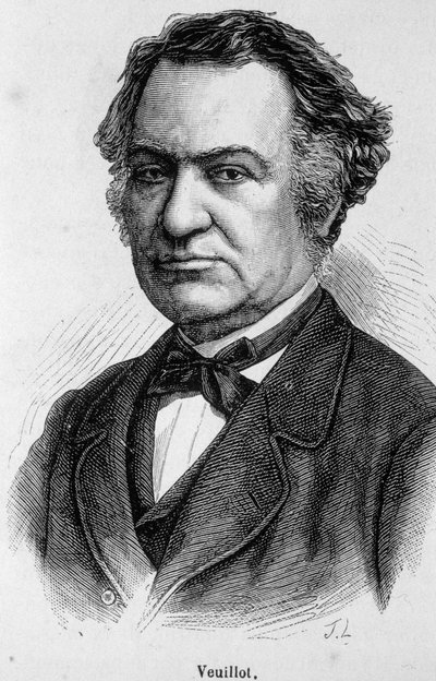 Portræt af Louis Veuillot, fransk katolsk journalist (1813-1883), samarbejdspartner og redaktør af "L