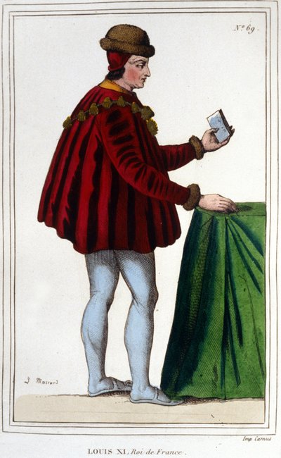 Portræt af Louis XI (1423 - 1483), konge af Frankrig. af Unknown artist