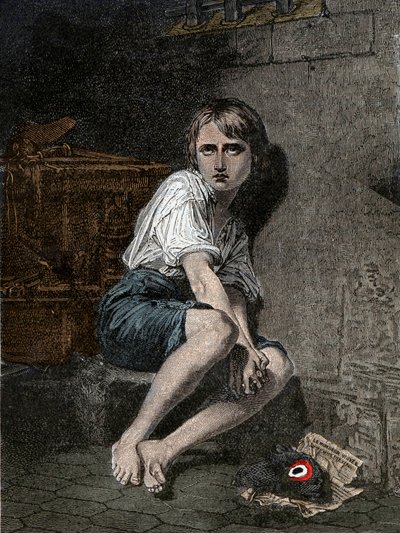 Portræt af Ludvig XVII (1785-1795) i tempelfængslet, Paris" af Unknown artist
