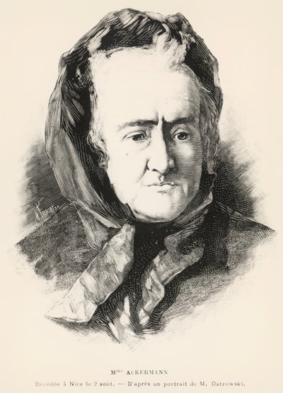 Portræt af Louise-Victorine Ackermann af Unknown artist