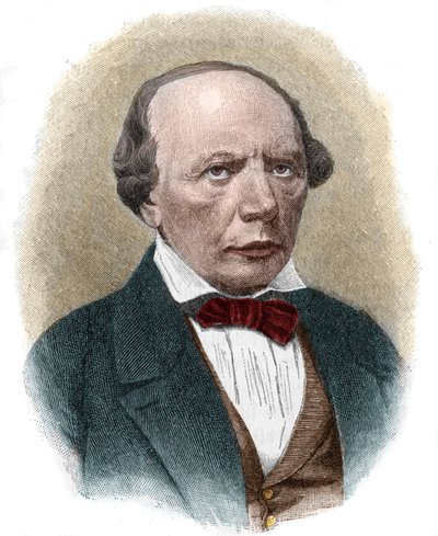 Portræt af Ludwig Uhland (1787-1862), tysk romantisk digter. af Unknown artist