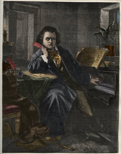 Portræt af Ludwig van Beethoven (1770-1827), tysk komponist og pianist af Unknown artist