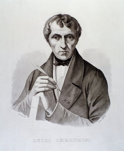 Portræt af Luigi Cherubini (gravering) af Unknown artist