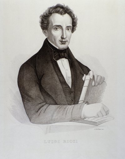 Portræt af Luigi Ricci (gravering af Unknown artist