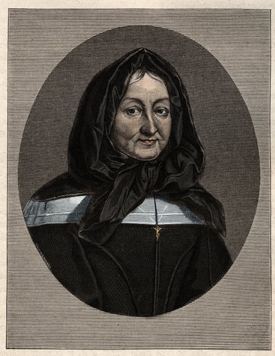 Portræt af Madame Marie de Rubelles, Lady of Miramion (1629-96) grundlæggeren af den hellige families døtre af Unknown artist