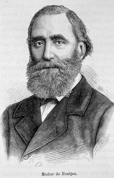 Portræt af Madier de Montjau, fransk parlamentariker i det 19. århundrede. af Unknown artist