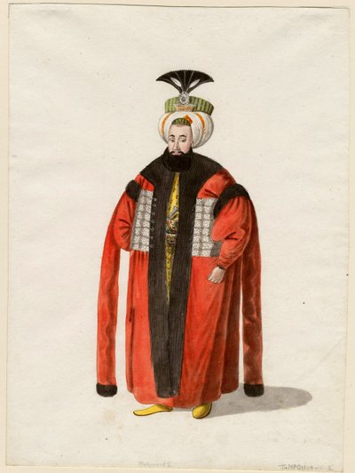 Portræt af Mahmud II (1785-1839) af Unknown artist
