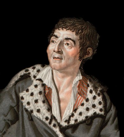 Portræt af Marat (1743-1793) - portræt af Jean-Paul (Jean Paul) Marat (1743-1793) politiker, fransk journalist - gravering af Angelique Allais af Unknown artist