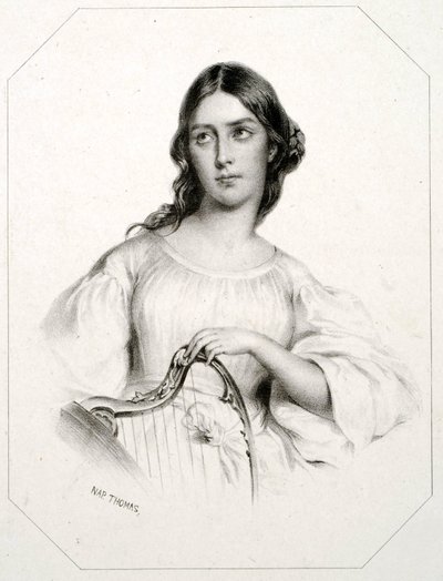 Portræt af Maria Garcia kaldet Malibran (1808-1836), sangerinde og mezzosopran. af Unknown Artist