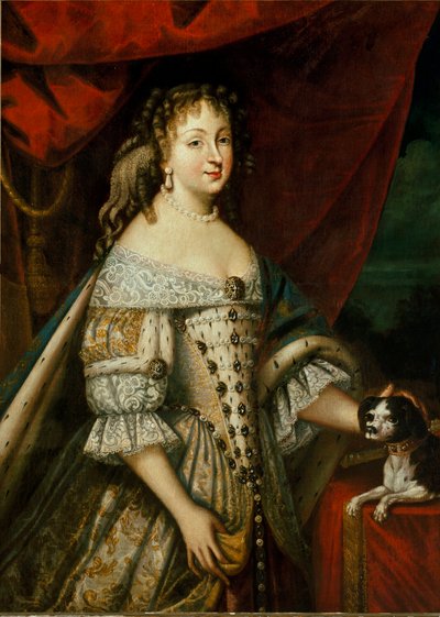 Portræt af Maria Giovanna Battista di Savoia Nemours (Marie Jeanne Baptiste de Savoie-Nemours) (Savoie Nemours) (1644-1724), hustru til Carlo Emanuele II (1634-1675) (Charles Emmanuel af Savoyen) Anonymt maleri. 1600-tallets Torino, kongeligt palads - Port af Unknown artist