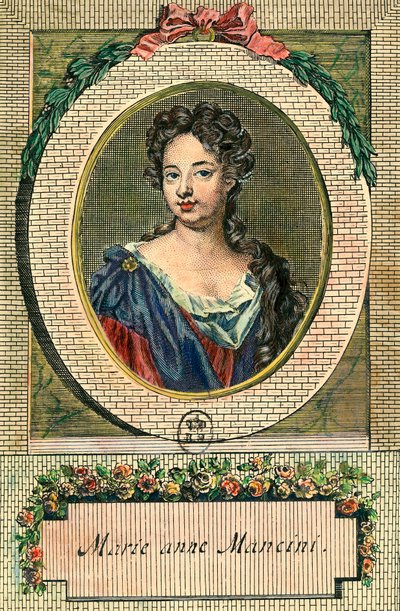 Portræt af Marie Anne Mancini af Unknown artist