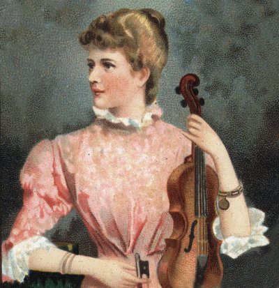 Portræt af Marie Soldier (1863-1955), violinist. af Unknown artist