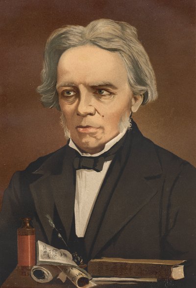 Portræt af Michael Faraday. Britisk fysiker og kemiker (Newington, Surrey af Unknown artist
