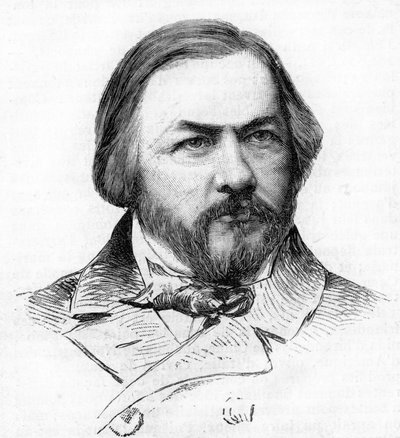 Portræt af Michail Glinka (1804 - 1857), russisk komponist. af Unknown artist